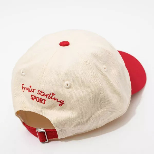 Sail Boat Hat - Frasier Sterling Cream/Red: Cotton Adjustable Baseball Cap