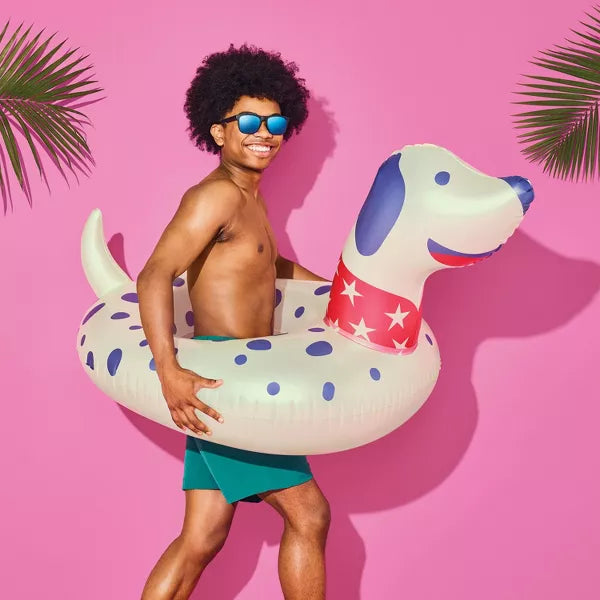Character Tube Dog - Sun Squad: White PVC Pool Float for Ages 6+