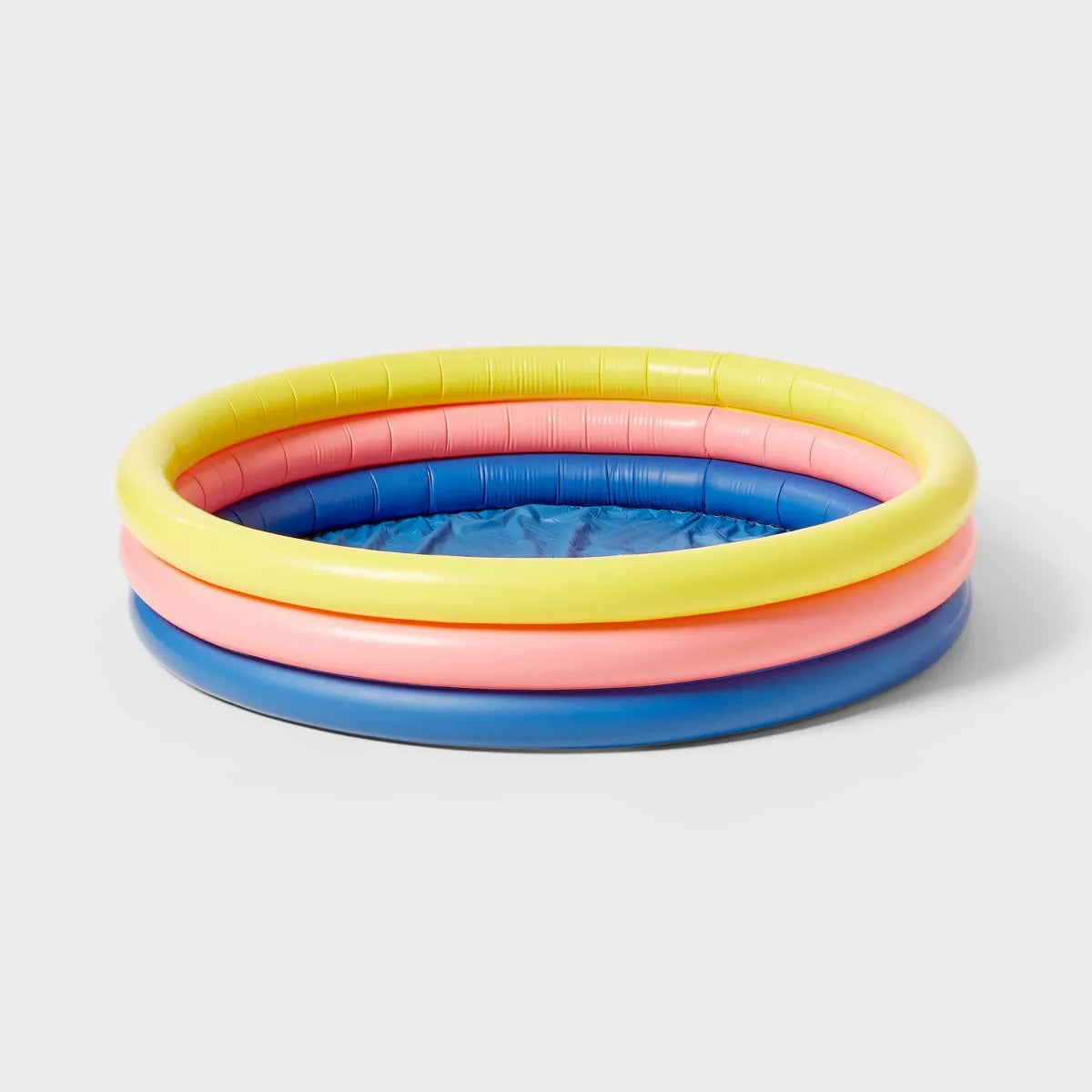 10.63'' x 4.13'' x 15' 3 Ring Pool 105 gal Round Kiddie Pool - Yellow/Pink/Navy - Sun Squad