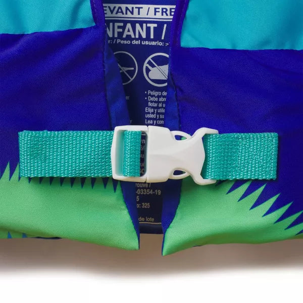 Speedo Splash Jammer - Blue/Green/Teal: Life Jacket Vest, Kids, Polyethylene, 33-55 Pounds
