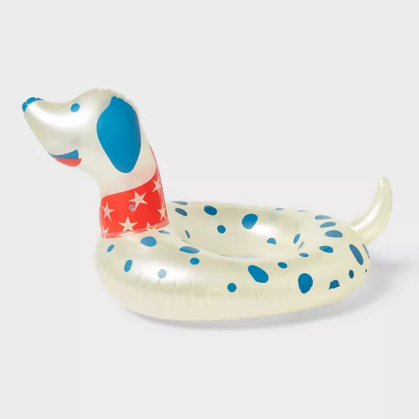 Character Tube Dog - Sun Squad: White PVC Pool Float for Ages 6+