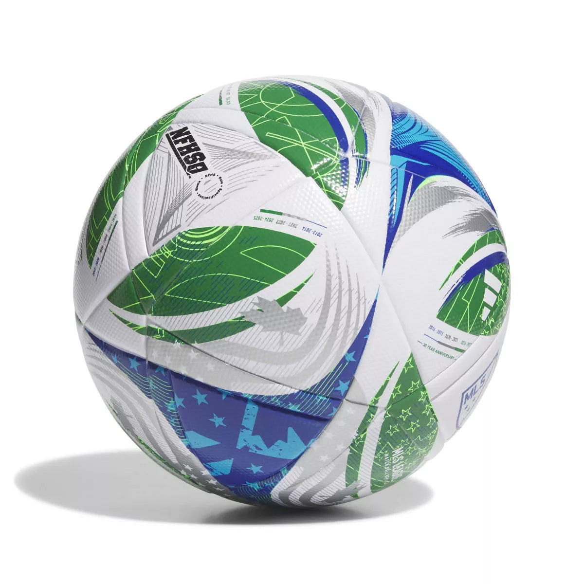 Adidas MLS Size 5 League Sports Ball - White: Butyl Bladder & TPU Shell
