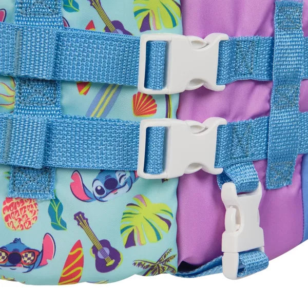 Disney Stitch Life Jacket: Youth Buckle Vest for Swimming, Child (33-55 lbs)