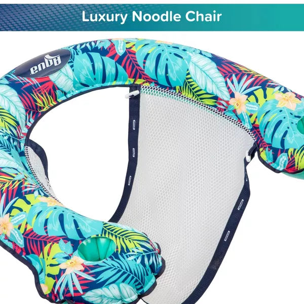 Aqua Leisure Luxury Noodle Chair Soft Tek: Polyester Pool Float Chair, 1 Person Capacity