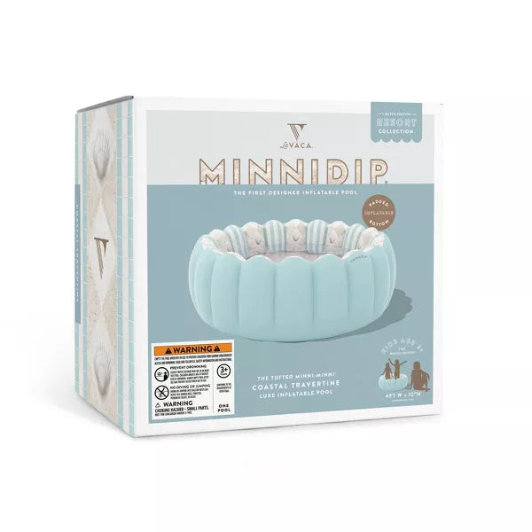 MINNIDIP Exclusive Resort Collection Minni Tufted Pool 35 gal Novelty Kiddie Pool - Chambray Blue Shell