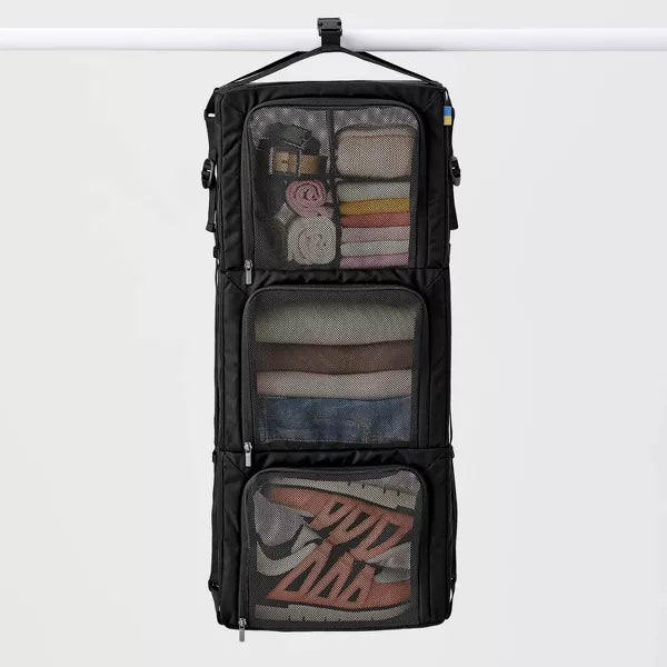 Packing Cube Shelf Black - Open Story️: Solid Travel Luggage Accessory
