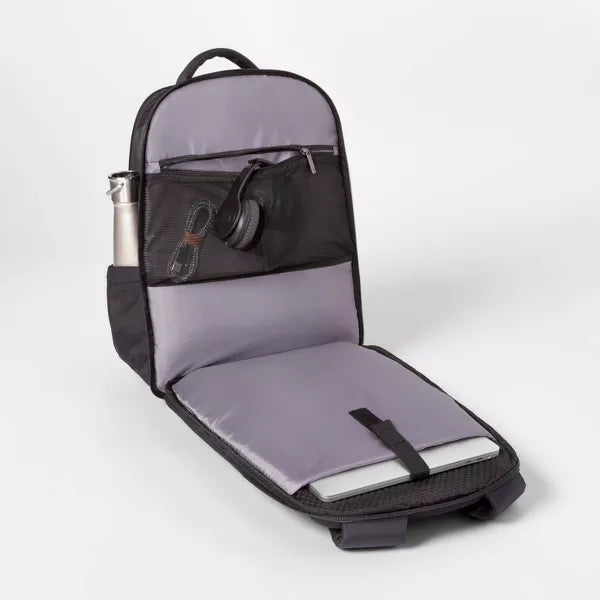 Signature Day Trip Backpack Black - Open Story: Water-Resistant Travel Laptop Bag