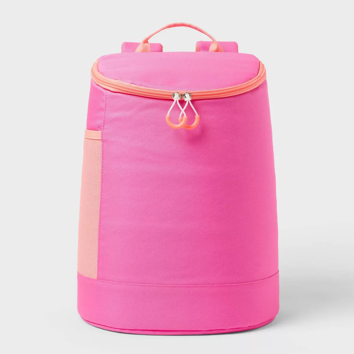 15 Cans/20.7qt Backpack Cooler - Sun Squad Pink: Recycled Polyester, Zip Closure