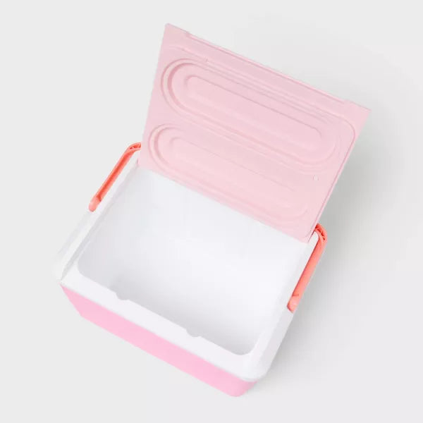 14 Cans/10qt Hard Sided Cooler - Sun Squad Pink: Recycled Plastic Beverage Carrier