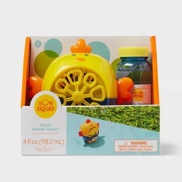 Chick Bubble Maker - Sun Squad: Kids' Outdoor Toy, Age 3+, Plastic Construction