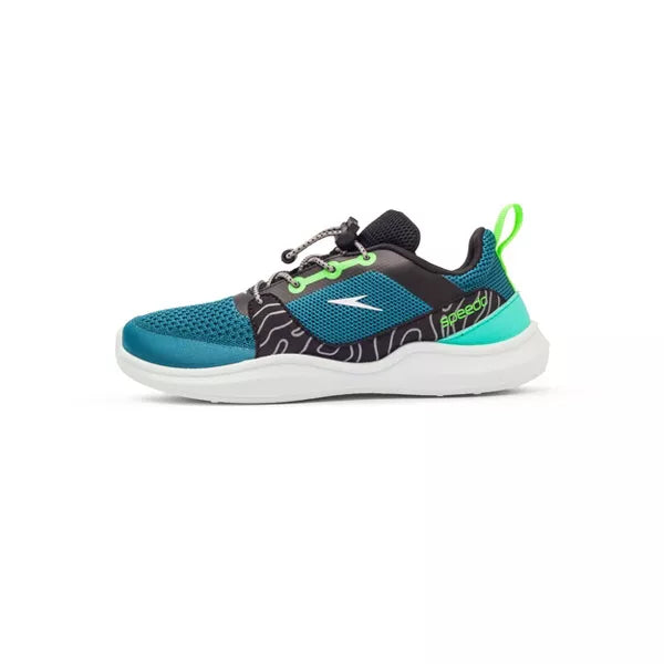 Speedo Junior Watertrek - Green/Black L: Water Shoes for Kids