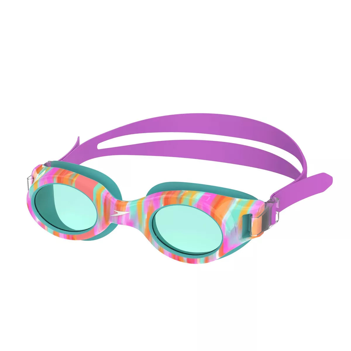 Speedo Junior Glide Print Swim Goggles - Teal/Multi