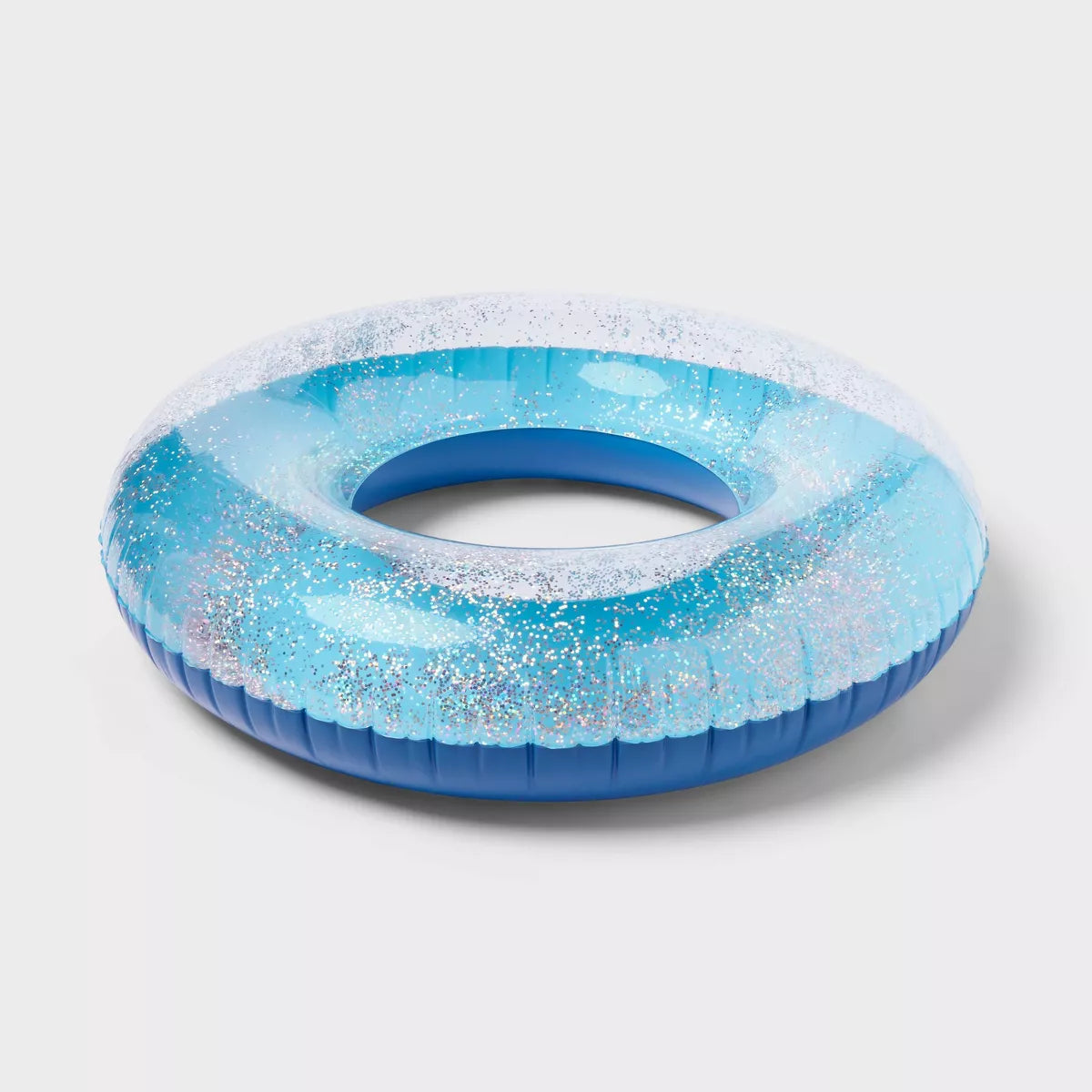 42" Ring Tube with Glitter - Sun Squad Light Blue: Inflatable Pool Toy