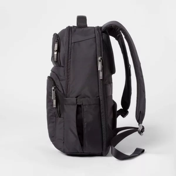 Signature Day Trip Backpack Black - Open Story: Water-Resistant Travel Laptop Bag