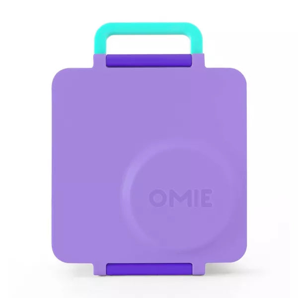 OMIE OmieBox Insulated Bento Lunch Box with Leakproof Thermos Food Jar 3 Compartments - Plum