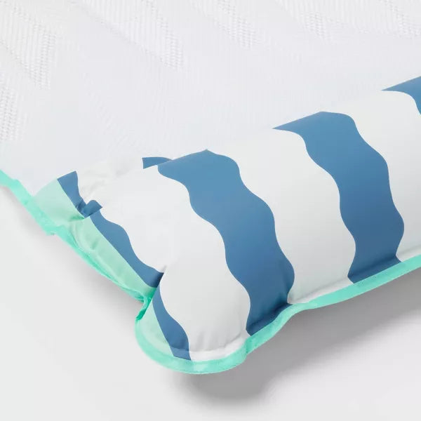 Water Hammock Pool Lounger Blue Stripes - Sun Squad