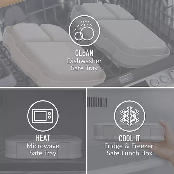 Bentgo Fresh Leakproof Bento Lunch Box 2pk - Dune & Moondust: BPA-Free Containers (Please be advised that sets may be missing pieces or otherwise incomplete.)