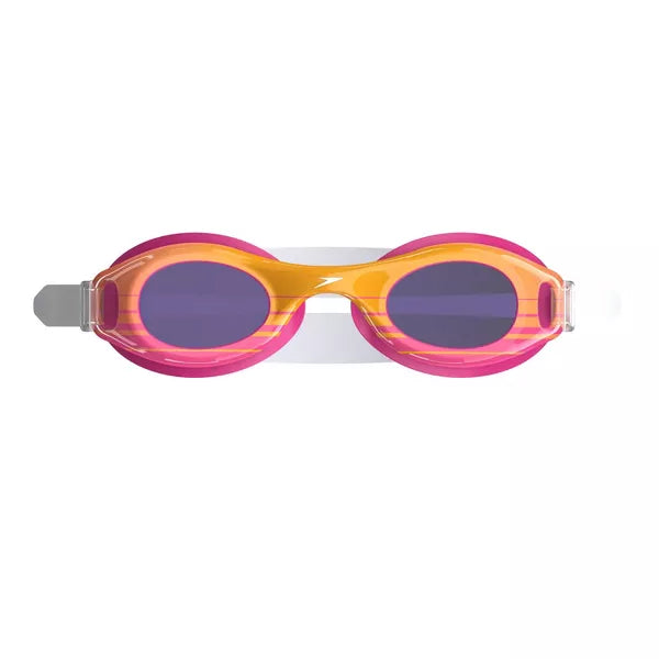Speedo Kids' Glide Print Swim Goggles - Orange/Pink: Flexible Anti-Fog, Age 3-6