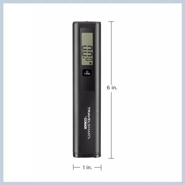 Travel Smart Digital Luggage Scale - Black: Maximum Capacity 80 lbs, Solid Pattern