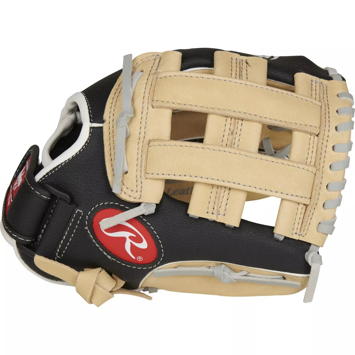 Rawlings Playmaker 10.5" T Ball Glove - Black/Brown: Leather Youth Baseball Glove