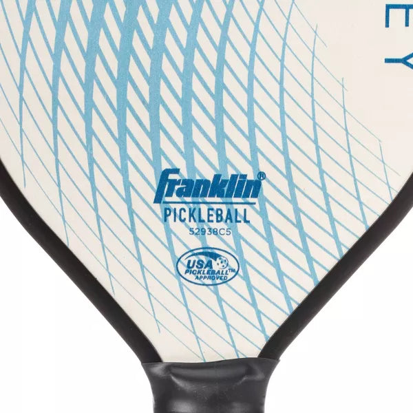Franklin Sports 2 Player Wood Journey Pickleball Paddle and Ball Set in Mesh Bag - White/Navy: Medium Flex, Traditional Shape (Please be advised that sets may be missing pieces or otherwise incomplete.)