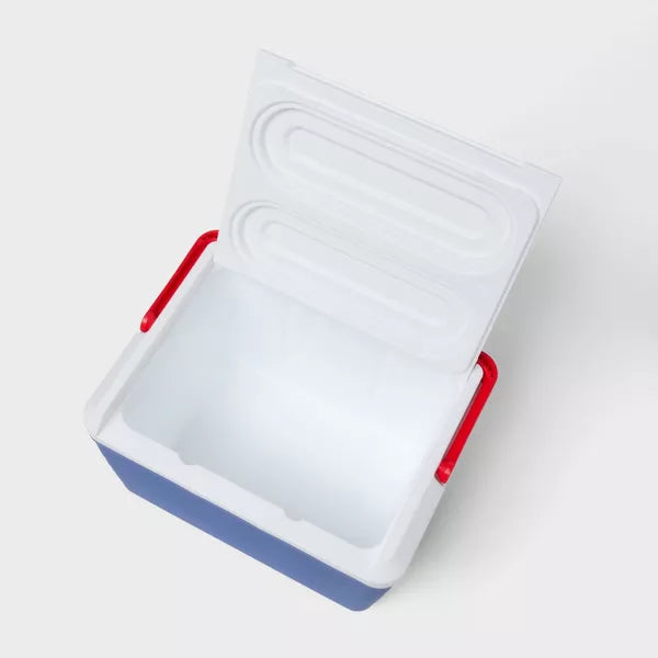 14 Cans/10qt Hard Sided Cooler - Sun Squad Blue: 20% Recycled Plastic Material
