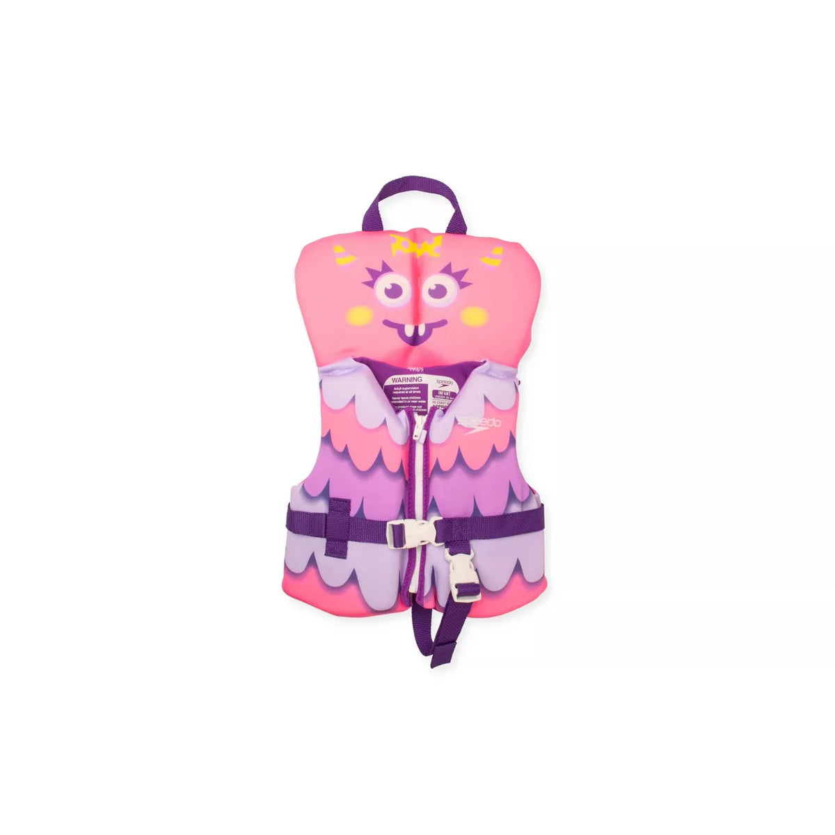 Speedo Infant Life Vest - Pink: Zipper Buckle Closure, Polyethylene Polyester Material