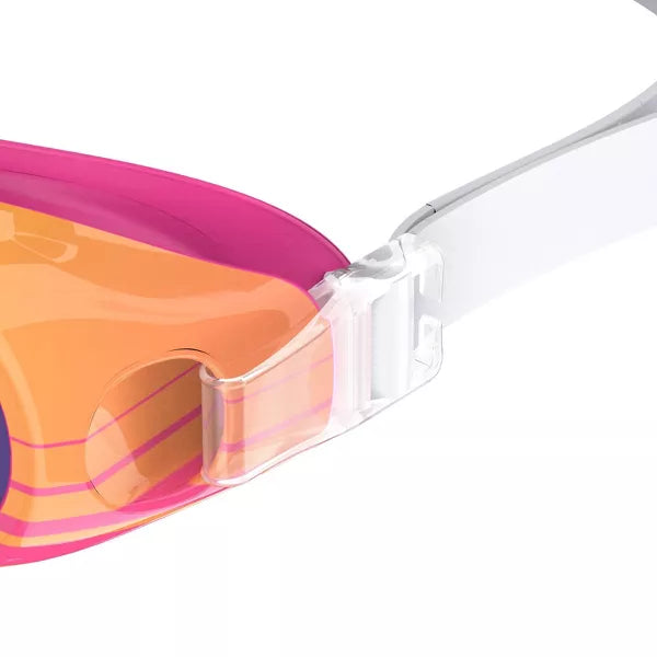 Speedo Kids' Glide Print Swim Goggles - Orange/Pink: Flexible Anti-Fog, Age 3-6
