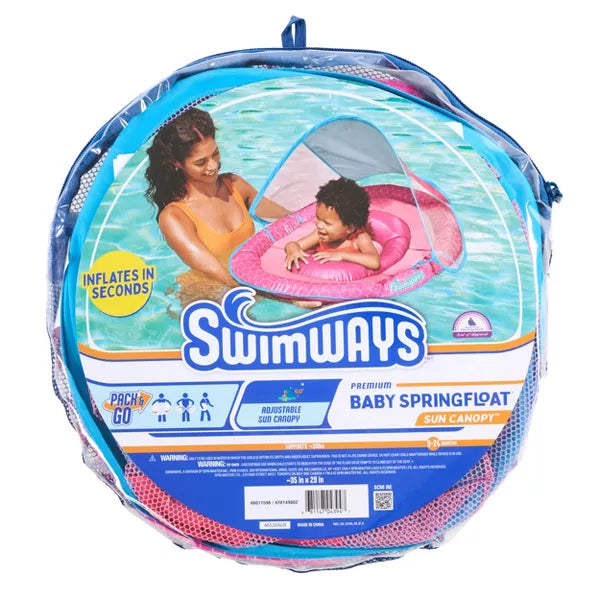 Swimways Sun Canopy Spring Float with Hyper-Flate Valve