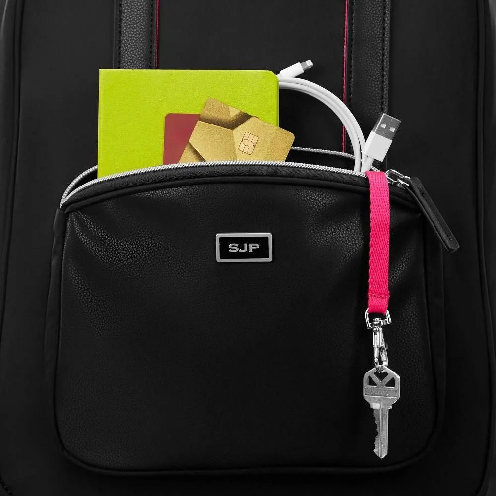 Sarah Jessica Parker 16" RFID Backpack - Black/Candy