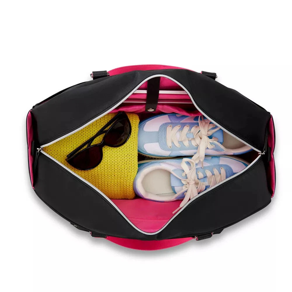 Sarah Jessica Parker Convertible RFID Weekender Bag with Removable Strap Garment Bag - Black